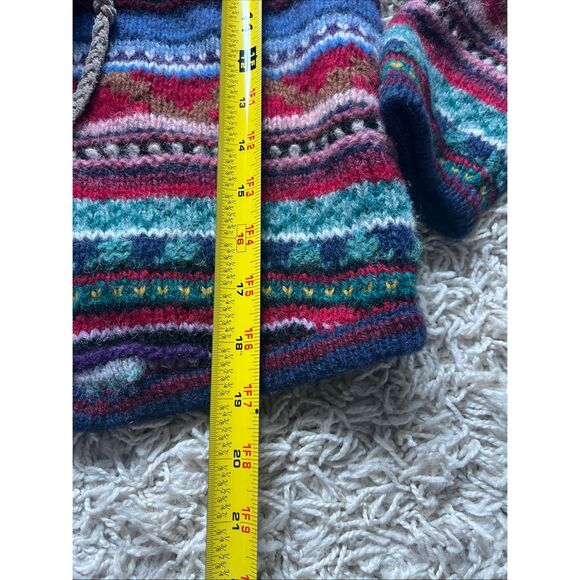 Amazing Vintage Southwestern Navajo Aztec Shetland Wool Cardigan Sweater Casual - Picture 7 of 14